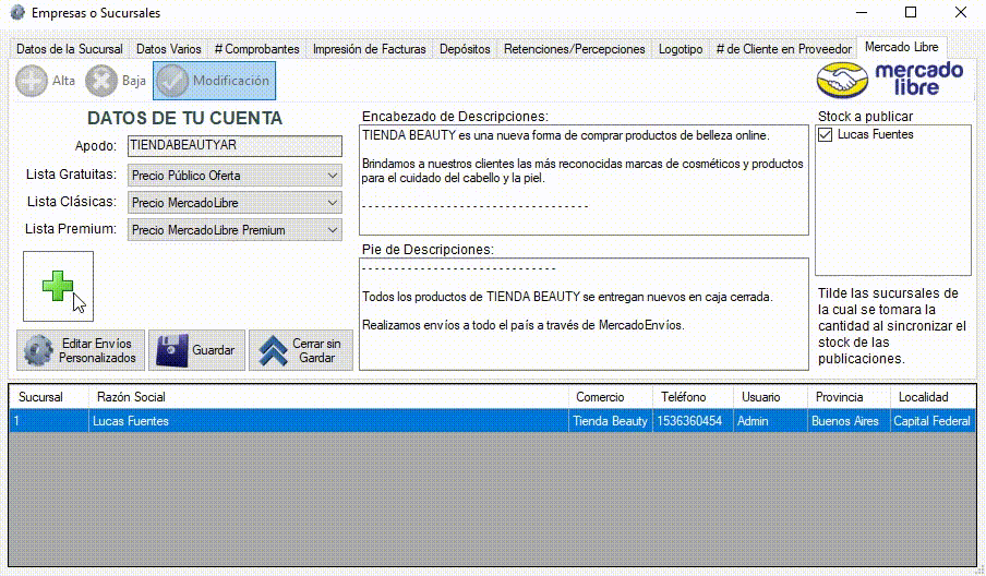 Heaven MercadoLibre Configurar Imagen Default