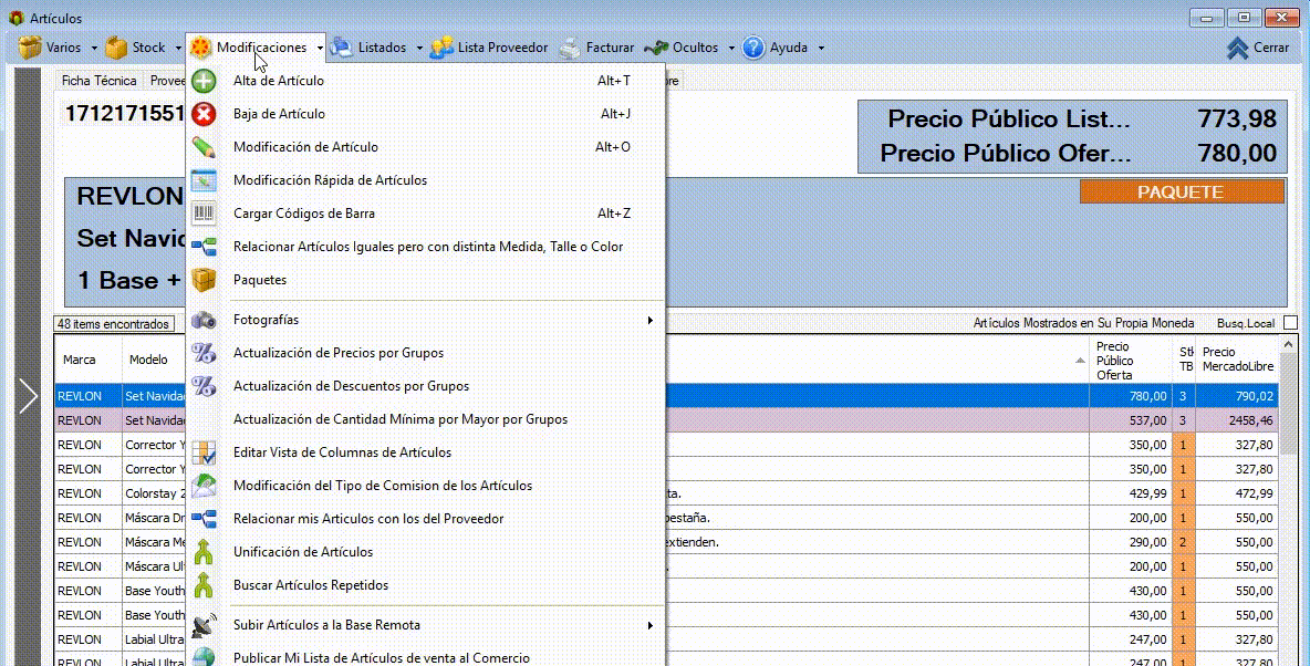 Heaven publicación masiva en MercadoLibre tutorial GIF
